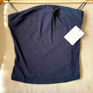 Free People New with tags Black fine line tube top cropped Size  M